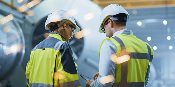 Engineers chatting